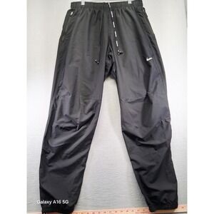Nike Running Men Jogger Pants Black Stretch Waist Drawstrings Size XL CA#05553